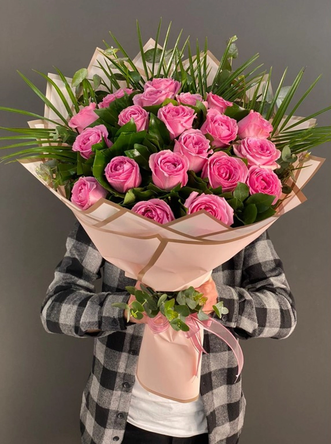 20 Adet Pembe İthal Gül Buketim