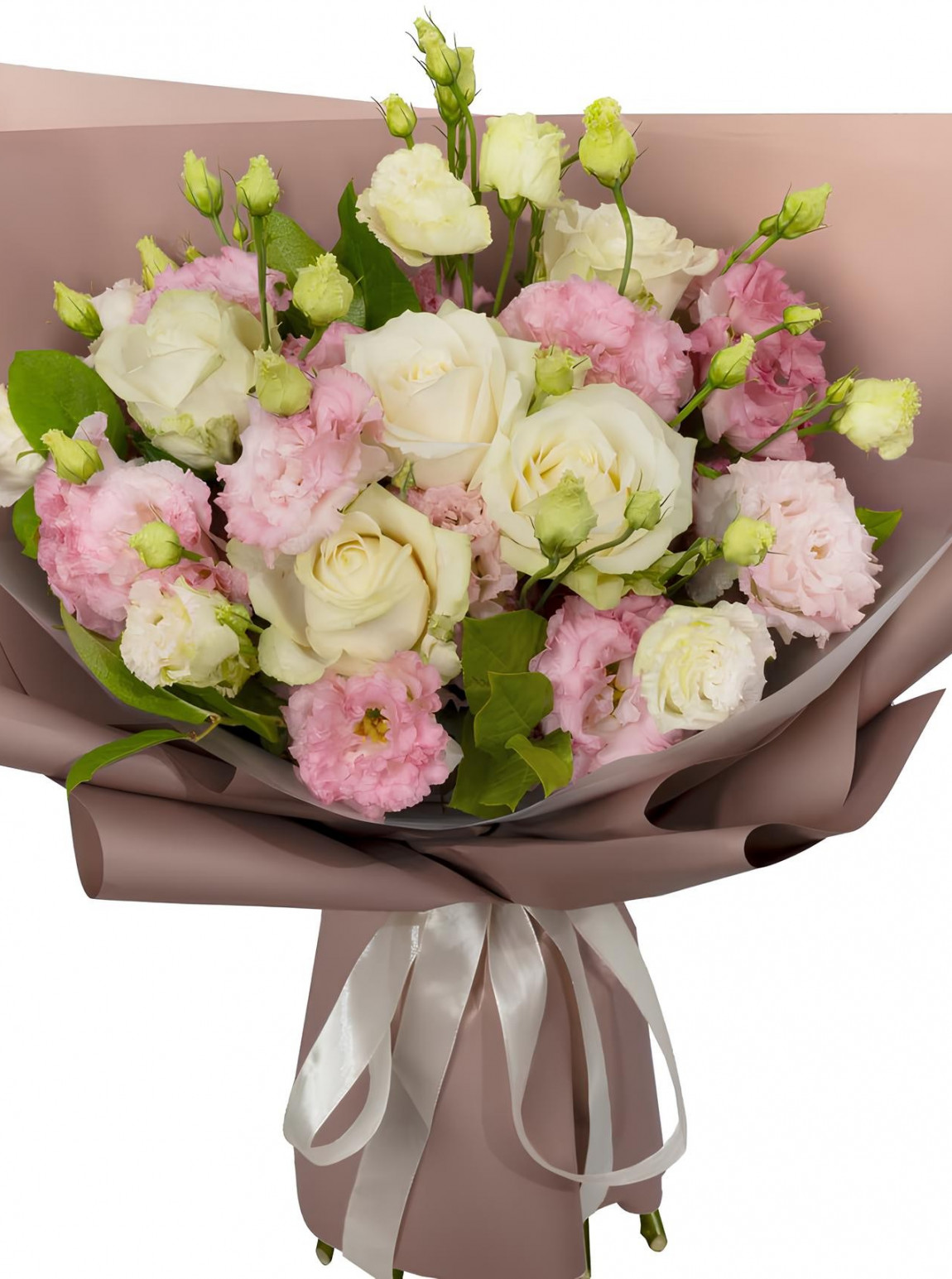 Pembe ve Beyaz Gül Buketi